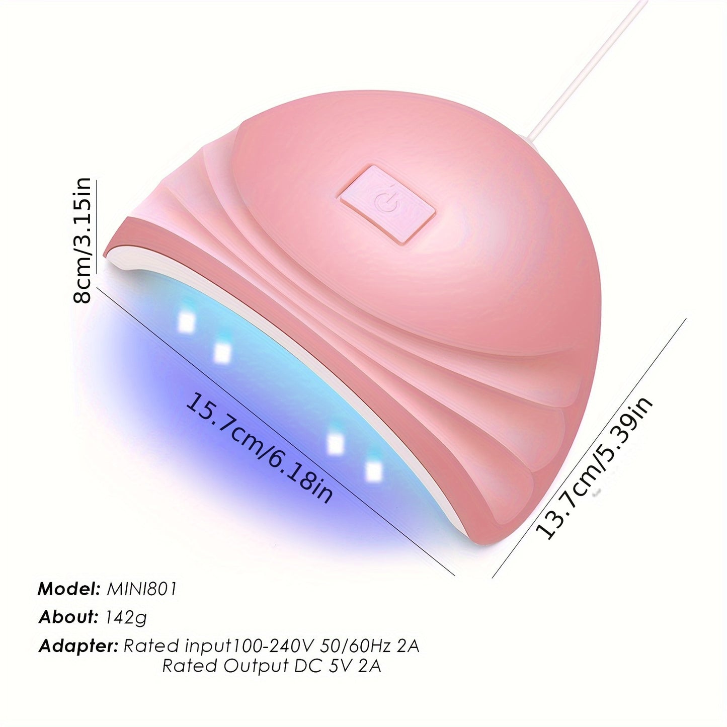 1pc Portable LED Nail Lamp Dryer - Fast Drying, Professional Gel Polish Curing, Compact Design for Home Salon Manicure, Nails Art Tools, Easy to Use, Long-Lasting LED Light, Safe for Fingers
