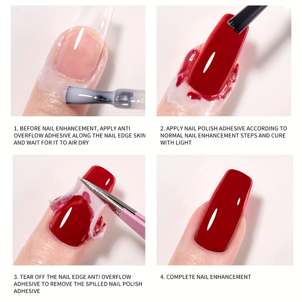 8ml Liquid Latex For Nails, Fast Drying Liquid Latex Nail Polish Barrier Peel Off Latex Tape, Nail Polish Skin Protector Cuticle Guard For Fingers Nail Painting For Various Nail Art, Without acetone