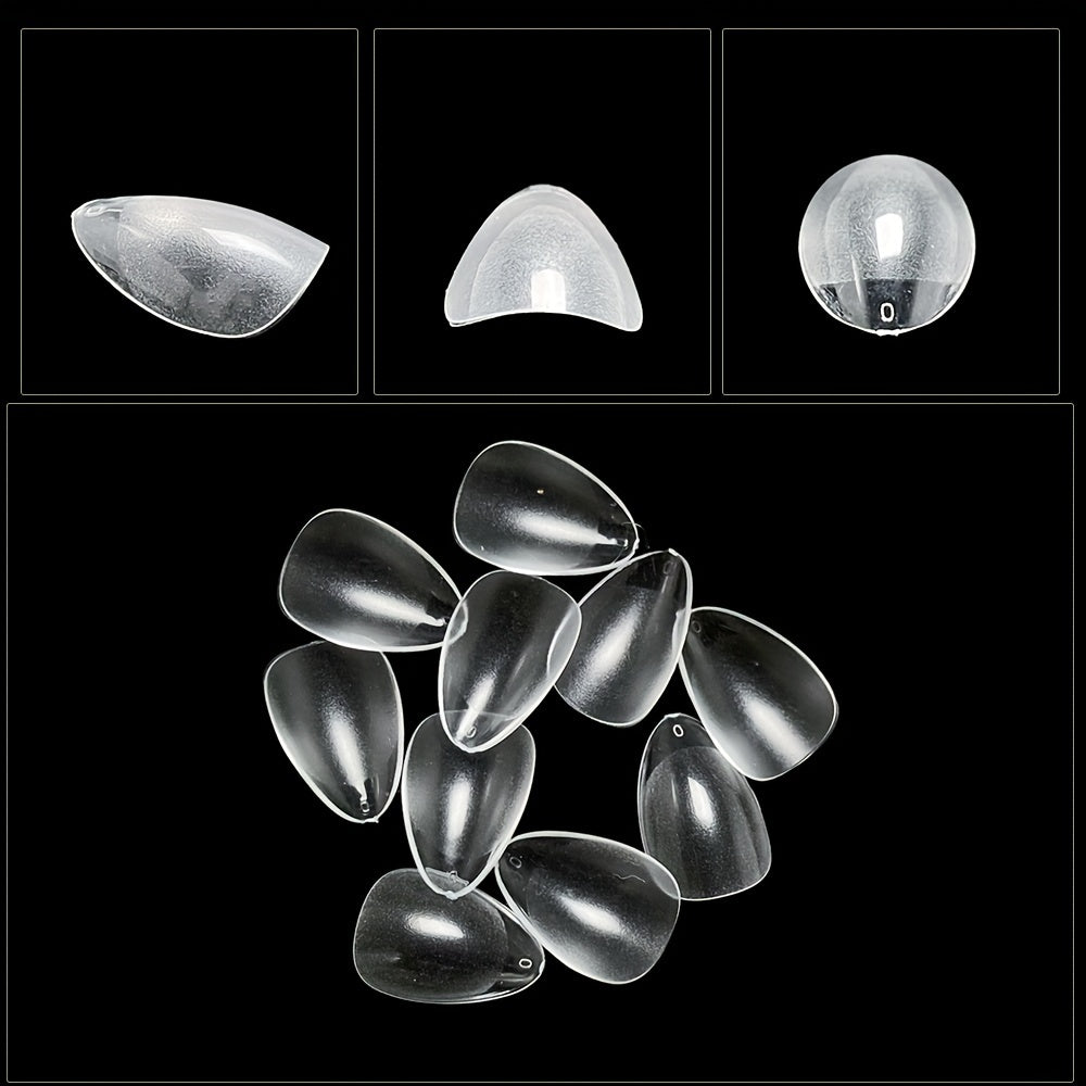 240pcs XXS Short Matte Clear Soft Gel Nail Tips - Easy-to-Apply False Nails for Quick Nail Extensions - Ideal Manicure Tool for DIY Nail Art Enthusiasts