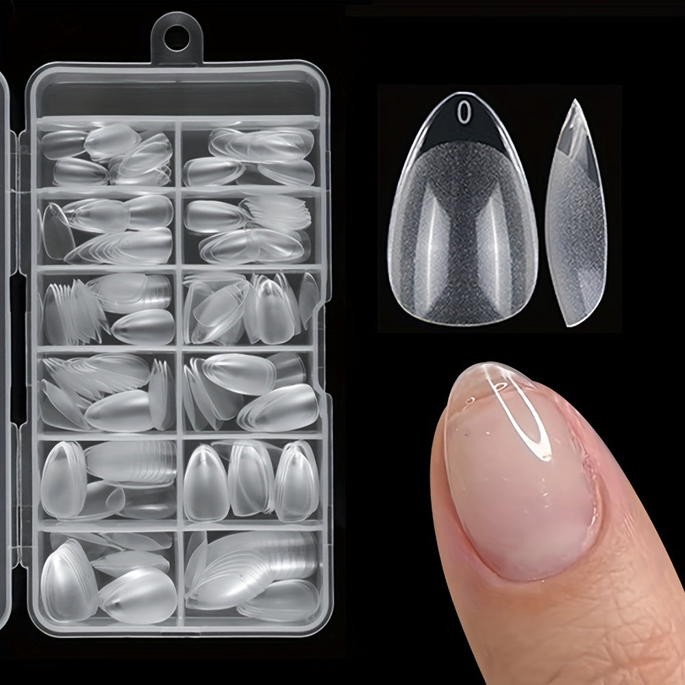 240pcs XXS Short Matte Clear Soft Gel Nail Tips - Easy-to-Apply False Nails for Quick Nail Extensions - Ideal Manicure Tool for DIY Nail Art Enthusiasts