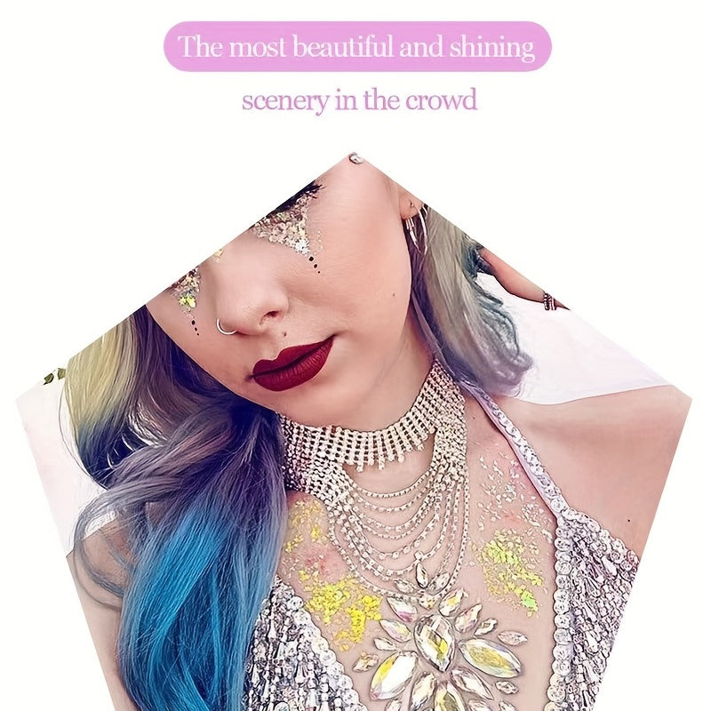 DIY Party Magical Bright Flash Glitters Sequins For Body Eyes Hair Face Nails 6colors, Mardi Gras Makeup, Teenage Girl Stuff For Music Festival