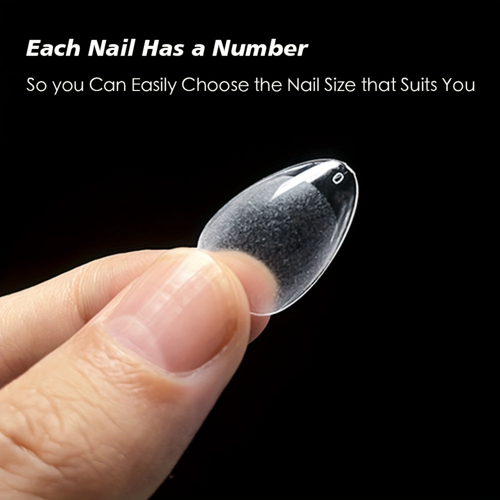 240pcs XXS Short Matte Clear Soft Gel Nail Tips - Easy-to-Apply False Nails for Quick Nail Extensions - Ideal Manicure Tool for DIY Nail Art Enthusiasts