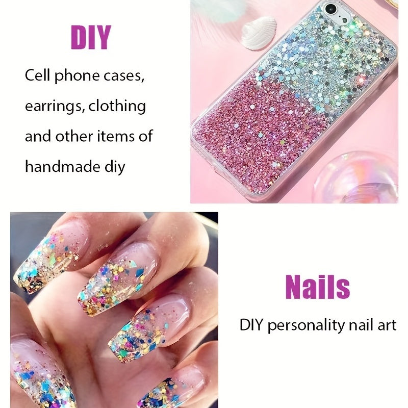DIY Party Magical Bright Flash Glitters Sequins For Body Eyes Hair Face Nails 6colors, Mardi Gras Makeup, Teenage Girl Stuff For Music Festival