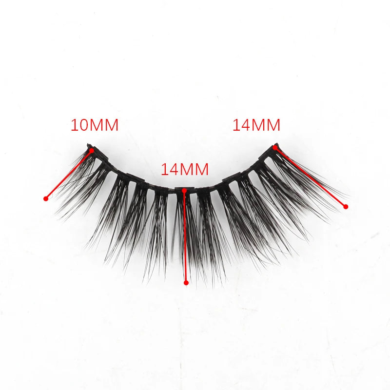 Magnetic Eyelashes 3D Mink Eyelashes Magnetic Eyeliner Magnetic Lashes Short False Lashes Lasting Handmade Eyelash Makeup Tools
