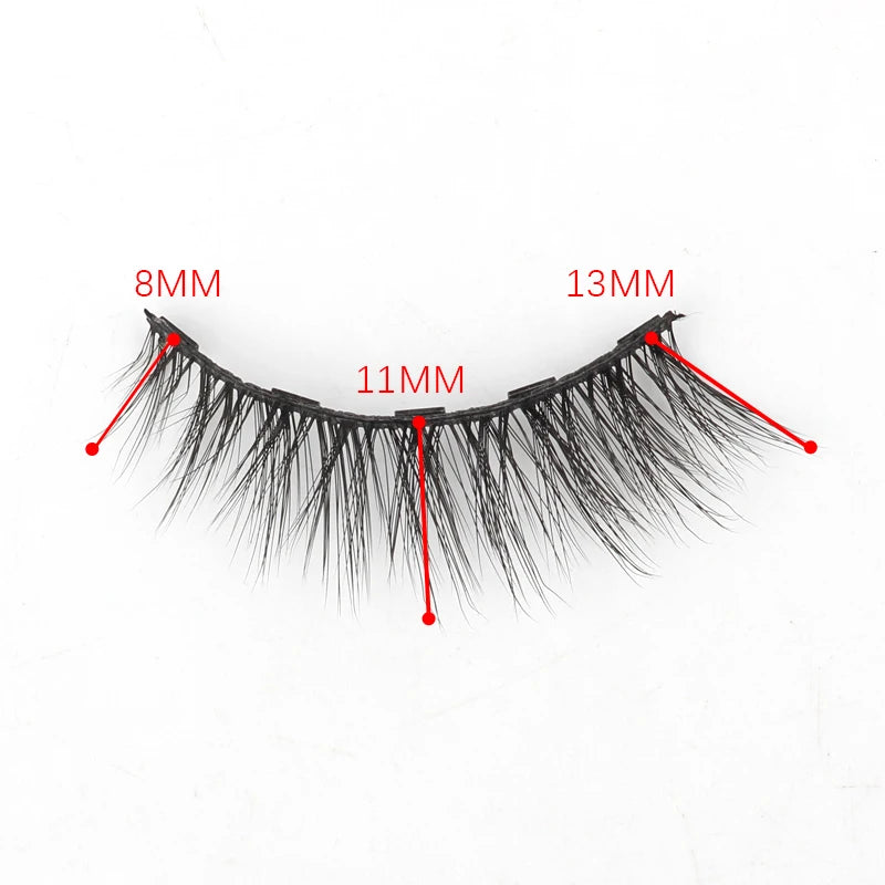 Magnetic Eyelashes 3D Mink Eyelashes Magnetic Eyeliner Magnetic Lashes Short False Lashes Lasting Handmade Eyelash Makeup Tools