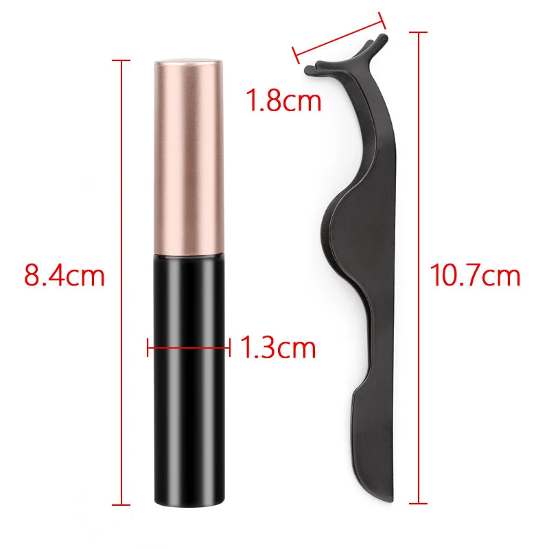 Magnetic Eyelashes 3D Mink Eyelashes Magnetic Eyeliner Magnetic Lashes Short False Lashes Lasting Handmade Eyelash Makeup Tools