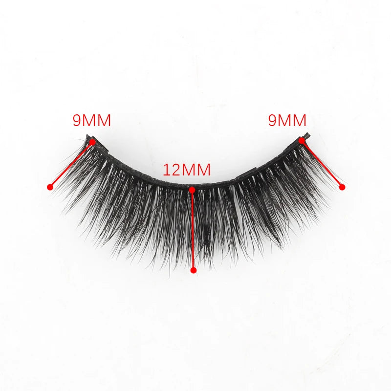 Magnetic Eyelashes 3D Mink Eyelashes Magnetic Eyeliner Magnetic Lashes Short False Lashes Lasting Handmade Eyelash Makeup Tools