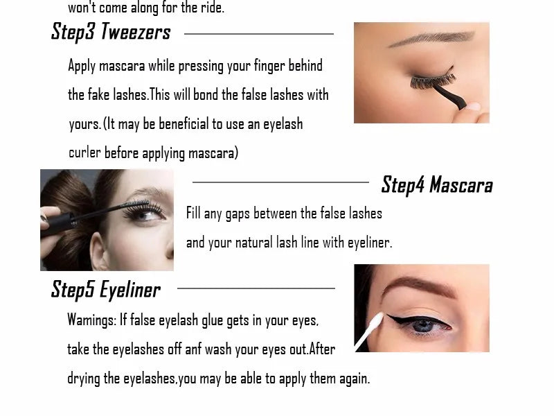 Magnetic Eyelashes 3D Mink Eyelashes Magnetic Eyeliner Magnetic Lashes Short False Lashes Lasting Handmade Eyelash Makeup Tools