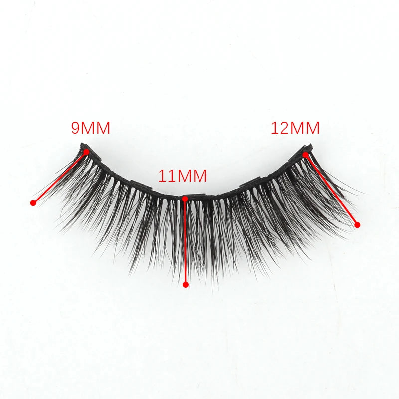 Magnetic Eyelashes 3D Mink Eyelashes Magnetic Eyeliner Magnetic Lashes Short False Lashes Lasting Handmade Eyelash Makeup Tools