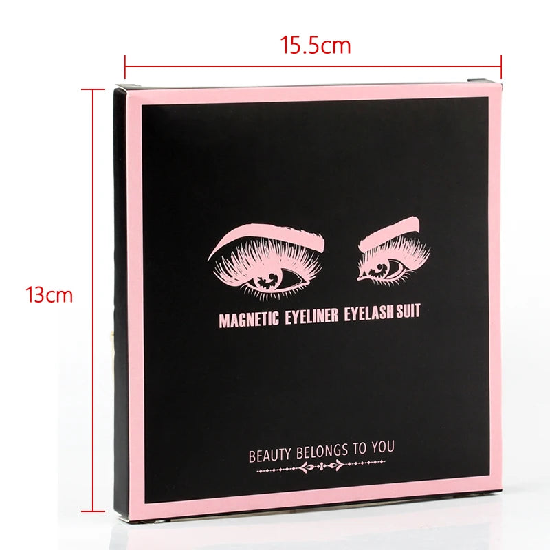 Magnetic Eyelashes 3D Mink Eyelashes Magnetic Eyeliner Magnetic Lashes Short False Lashes Lasting Handmade Eyelash Makeup Tools