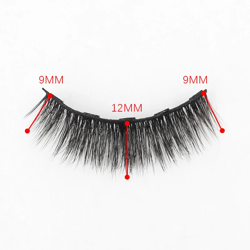 Magnetic Eyelashes 3D Mink Eyelashes Magnetic Eyeliner Magnetic Lashes Short False Lashes Lasting Handmade Eyelash Makeup Tools