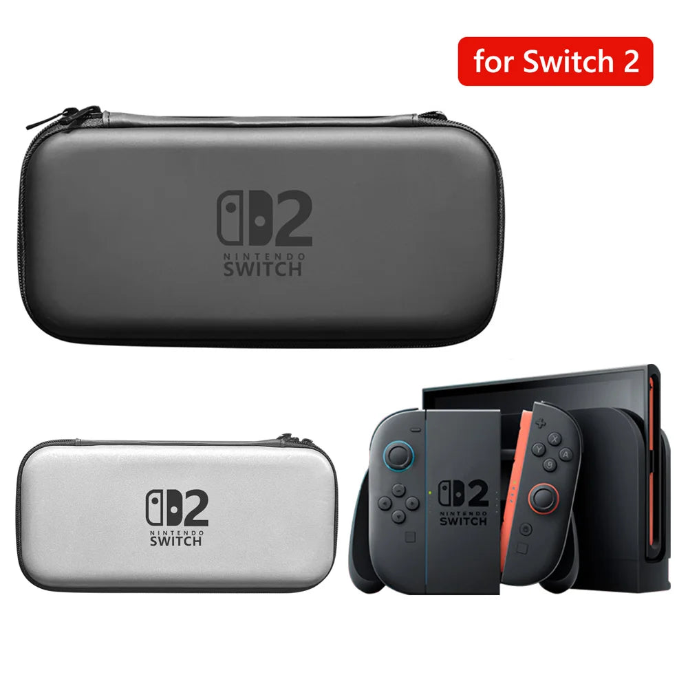 for 2025 Switch 2 Slim Travel Carrying Case Accessories, Waterproof EVA Hard Shell Protective Storage Hand Bag NS 2