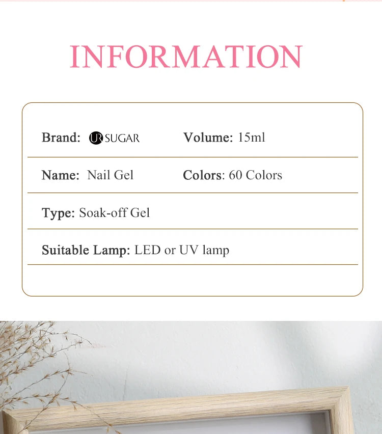 UR SUGAR 15ml Fiber Rubber Base Gel Upgrade Broken Nail Repaired Fiberglass Clear Quick Building UV Construction Gel Soak Off