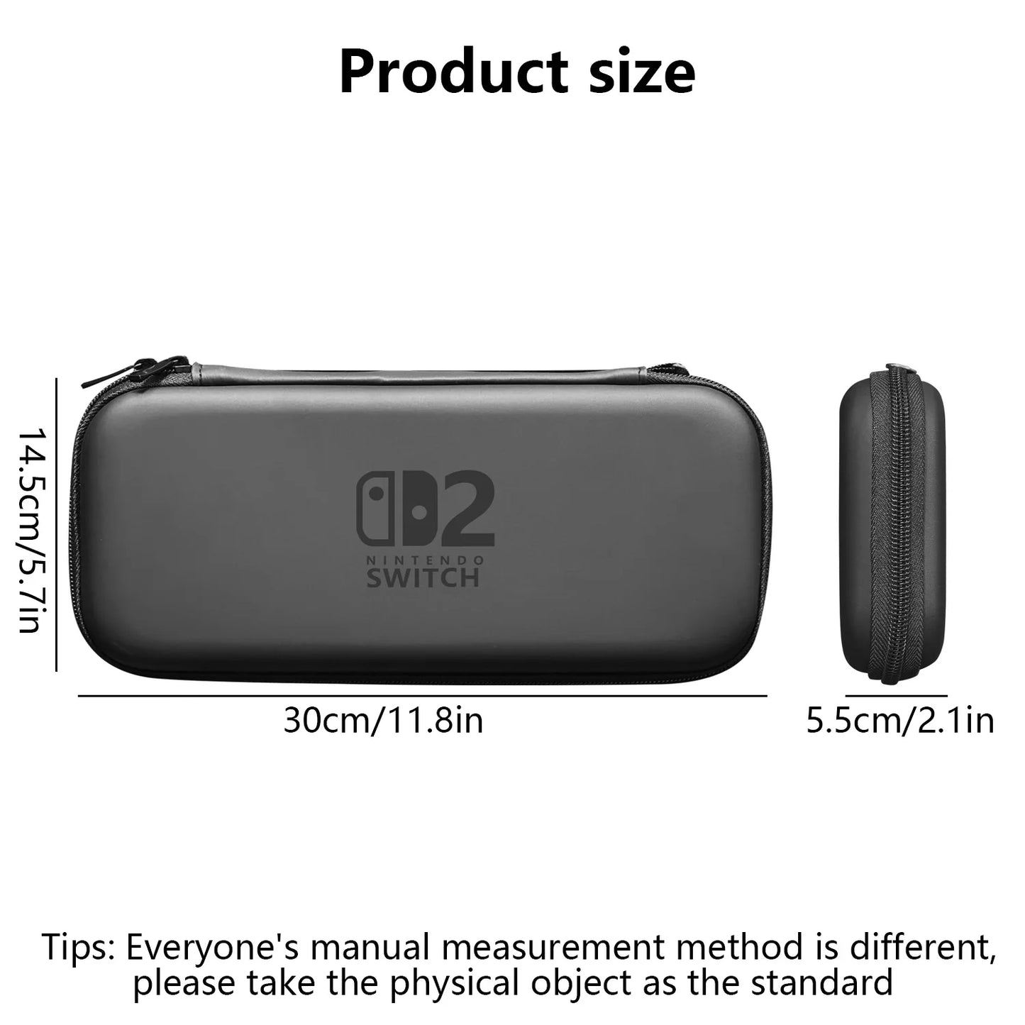for 2025 Switch 2 Slim Travel Carrying Case Accessories, Waterproof EVA Hard Shell Protective Storage Hand Bag NS 2