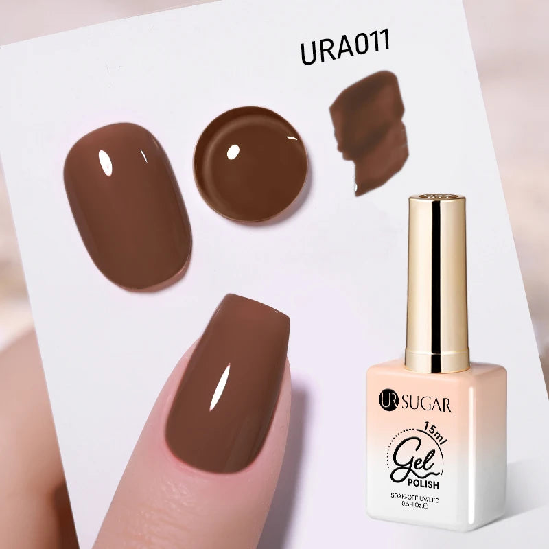 UR SUGAR 15ml Fiber Rubber Base Gel Upgrade Broken Nail Repaired Fiberglass Clear Quick Building UV Construction Gel Soak Off