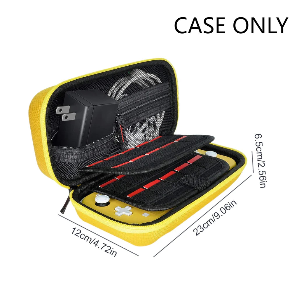 Travel Handbag Nylon EVA Hard Carrying Storage Case Thickened Scratch-resistant Double Compartment Dustproof for Switch Lite