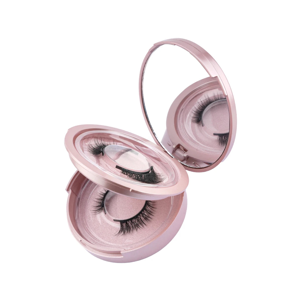 2Pairs 3D Magnetic False Eyelashes Natural Soft Magnet Eye Makeup Tool With Applicater Mirror Glue Free Easy To Wear