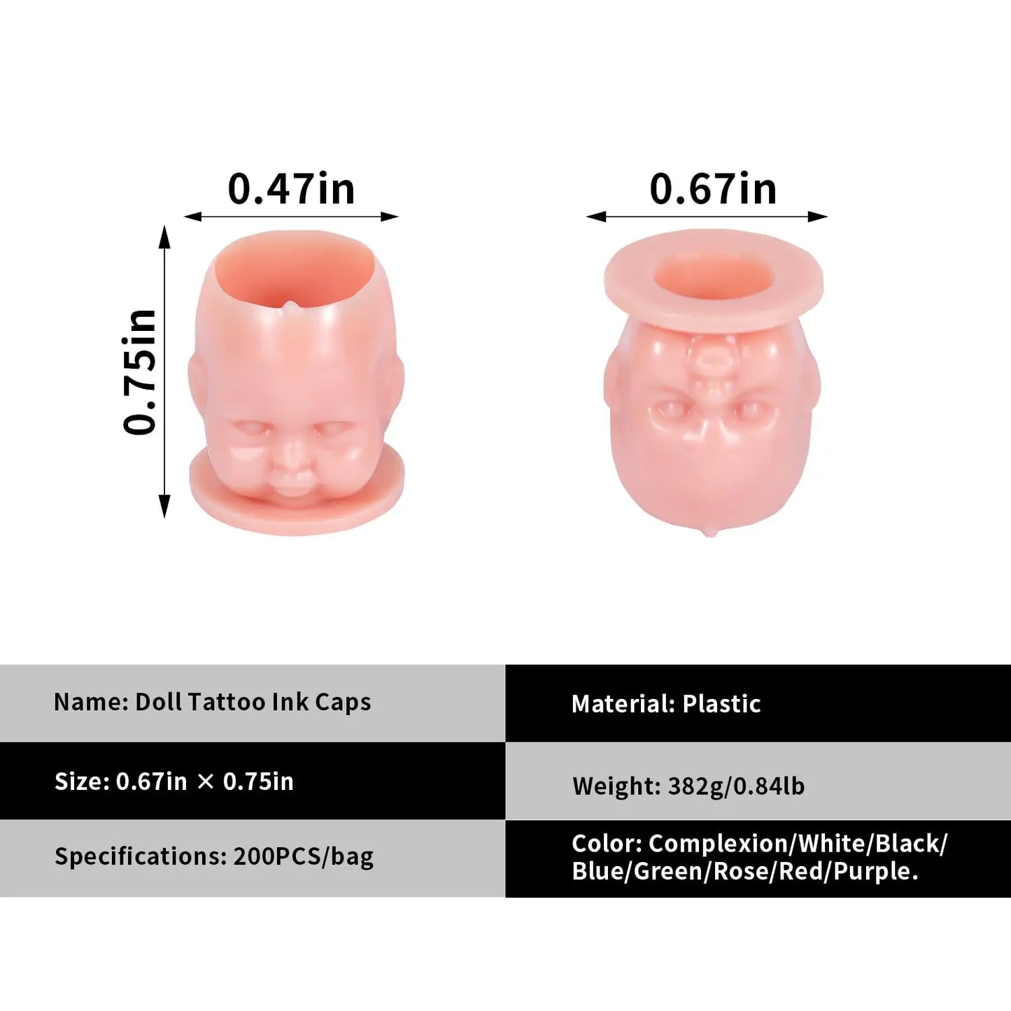 Plastic Disposable Tattoo Ink Cups