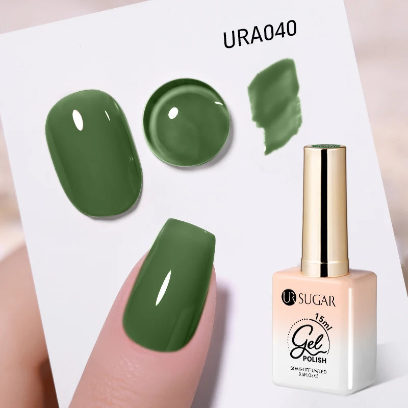 UR SUGAR 15ml Fiber Rubber Base Gel Upgrade Broken Nail Repaired Fiberglass Clear Quick Building UV Construction Gel Soak Off