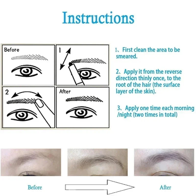 Fast Eyebrow Growth Serum Eyelash Hair Growth Anti Hairs Loss Product Prevent Baldness Fuller Thicker Lengthening Eyebrow Makeup
