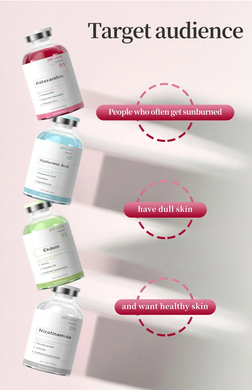Hyaluronic Acid Oxygen Serum Ampoule Skin anti-aging spray Salmon DNA copper peptide GHK-Cu