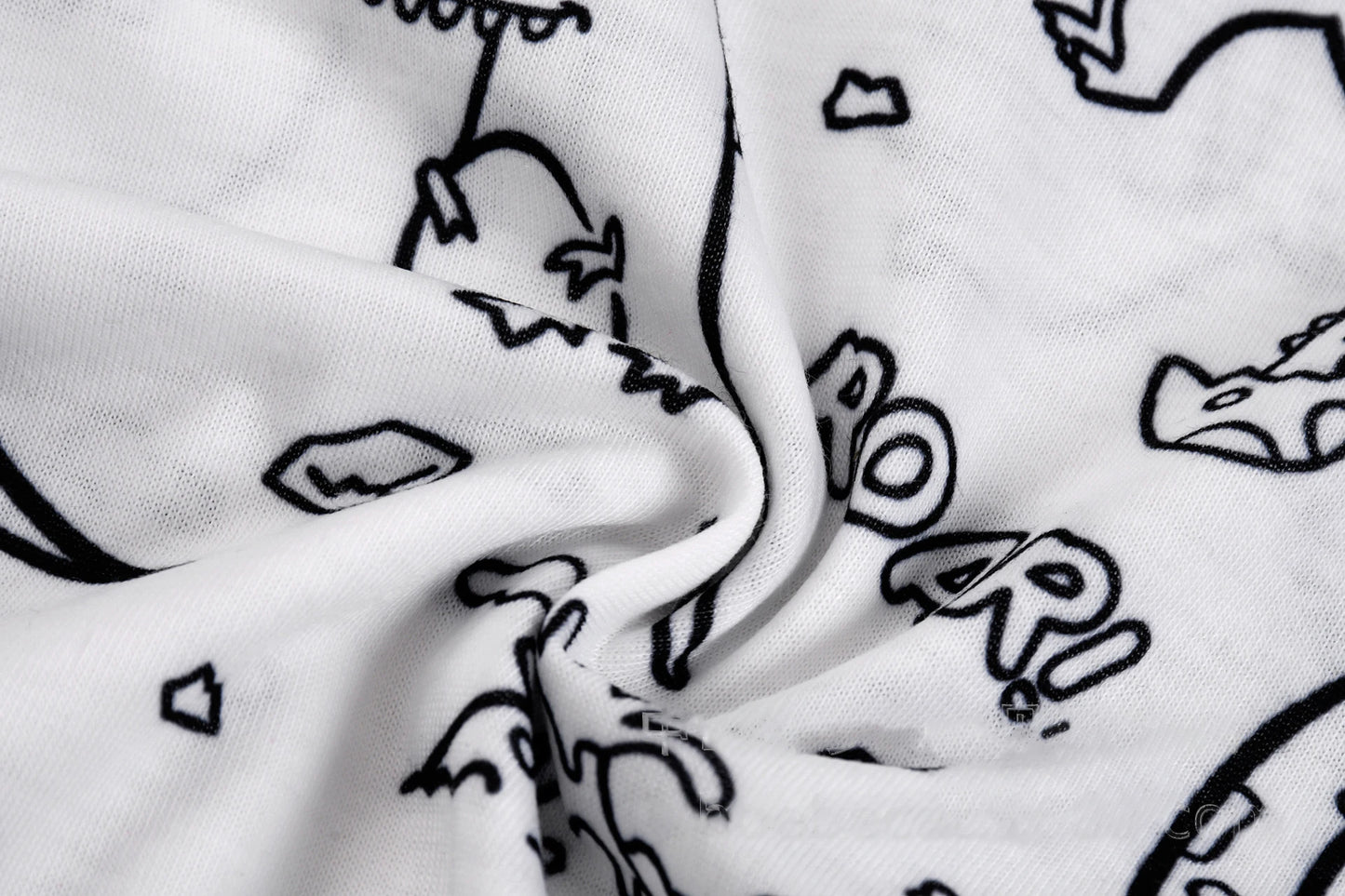 DIY Sketch Colorful Pajama Set For Kid Summer Freehand Graffiti Handicraft Homewear Baby Boy Girl Short Sleeved Shorts Sleepwear
