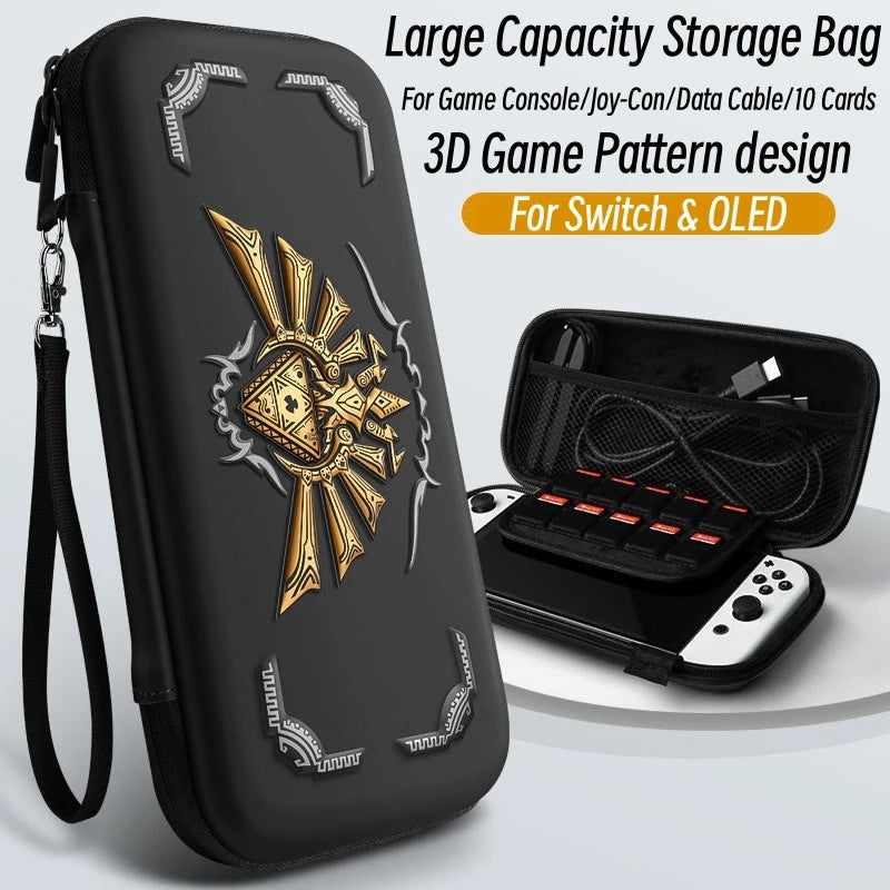 Fashion 3D Pattern Switch Case For NS Switch OLED Storage Bag Housing Protective Travel Bag Handbags Switch Accessories