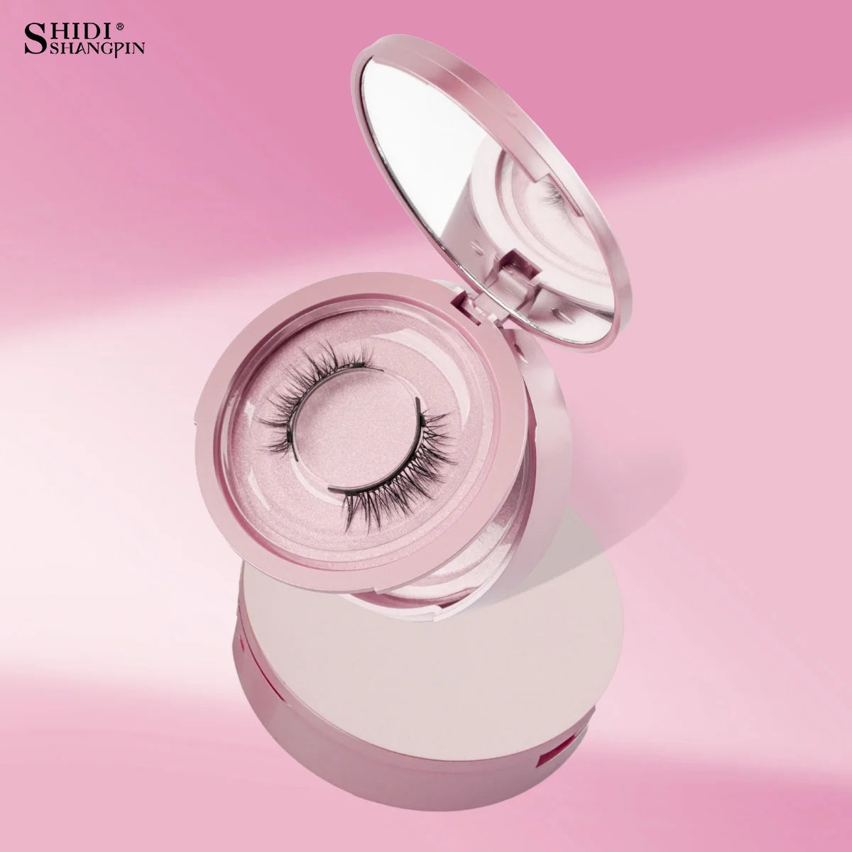 2Pairs 3D Magnetic False Eyelashes Natural Soft Magnet Eye Makeup Tool With Applicater Mirror Glue Free Easy To Wear
