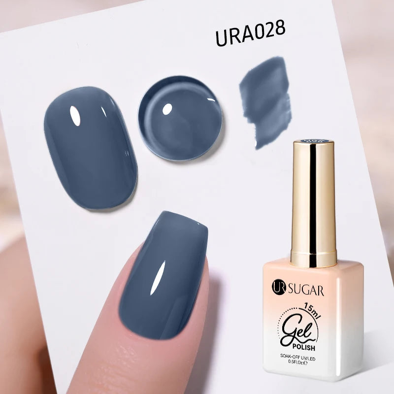 UR SUGAR 15ml Fiber Rubber Base Gel Upgrade Broken Nail Repaired Fiberglass Clear Quick Building UV Construction Gel Soak Off