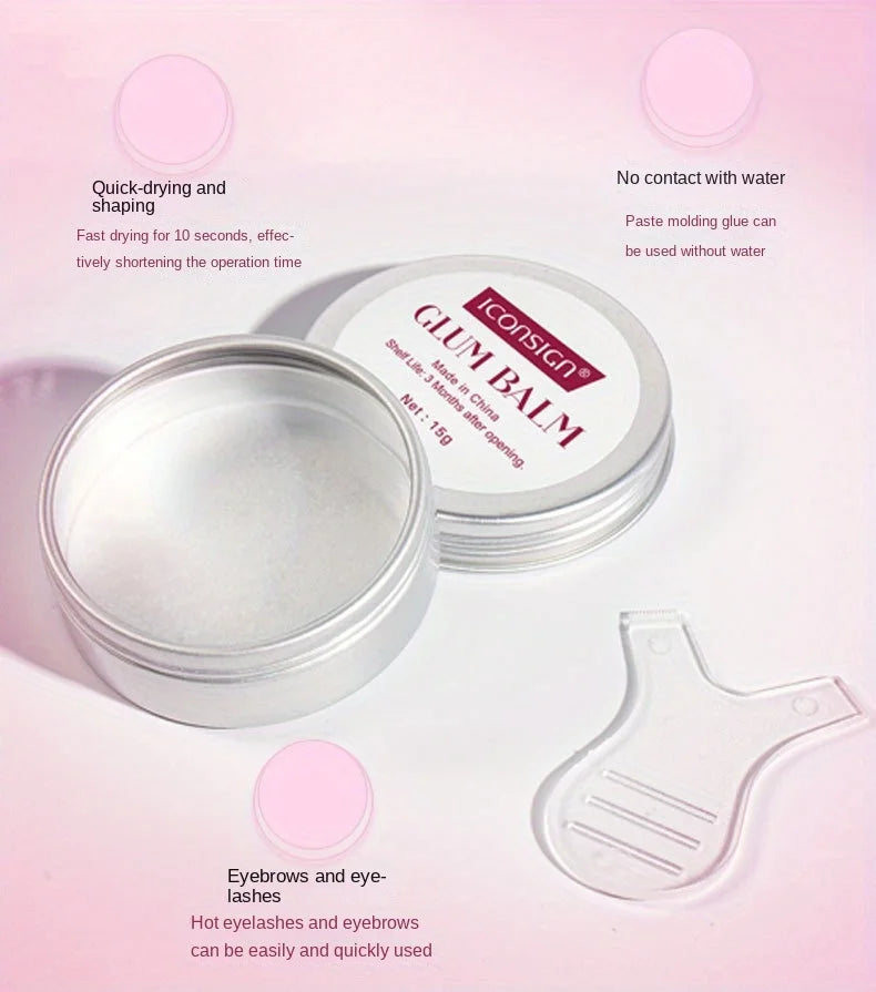 Lash Lift Glue Solid Gel Odorless Ultra-fast Bonding Eyelash Perm Solid Glue Non-irritating Lifting Lash Wax Fixing Glue 15g