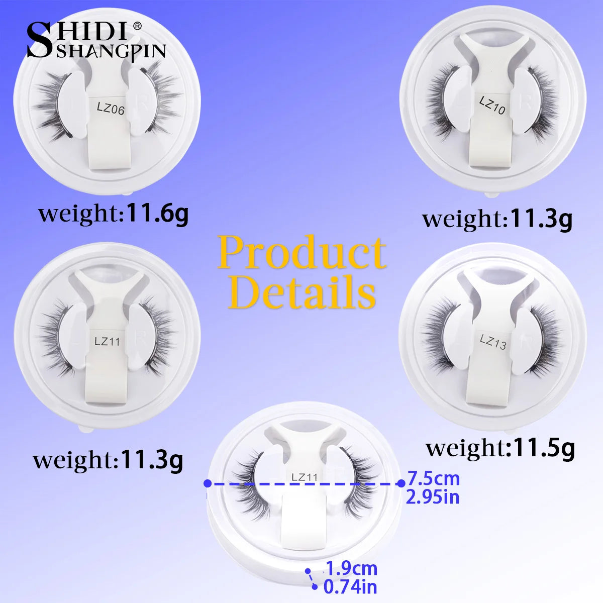 2Pairs 3D Magnetic False Eyelashes Natural Soft Magnet Eye Makeup Tool With Applicater Mirror Glue Free Easy To Wear