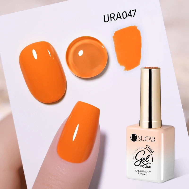 UR SUGAR 15ml Fiber Rubber Base Gel Upgrade Broken Nail Repaired Fiberglass Clear Quick Building UV Construction Gel Soak Off