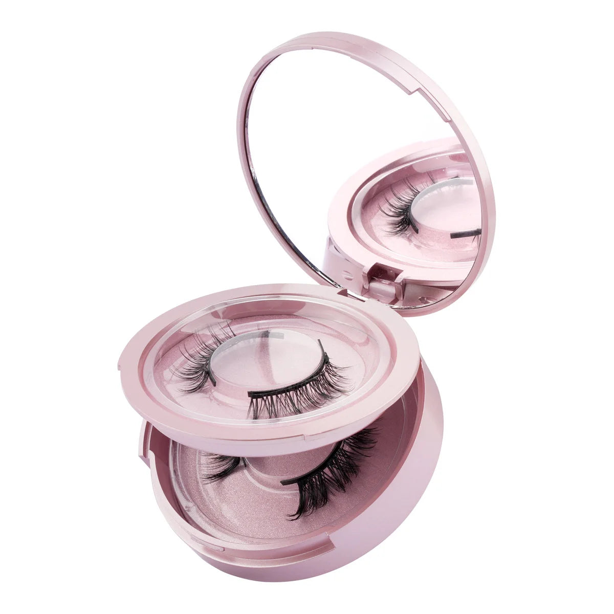 2Pairs 3D Magnetic False Eyelashes Natural Soft Magnet Eye Makeup Tool With Applicater Mirror Glue Free Easy To Wear