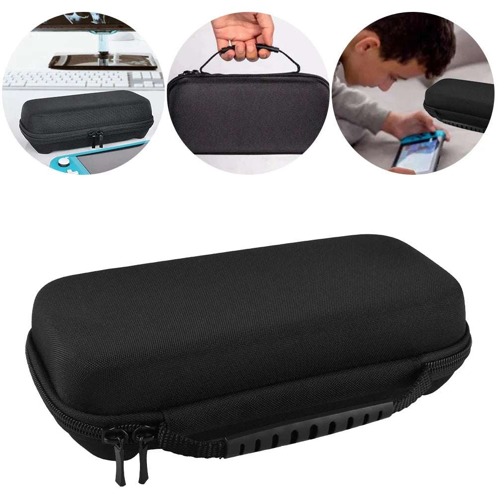 Travel Handbag Nylon EVA Hard Carrying Storage Case Thickened Scratch-resistant Double Compartment Dustproof for Switch Lite