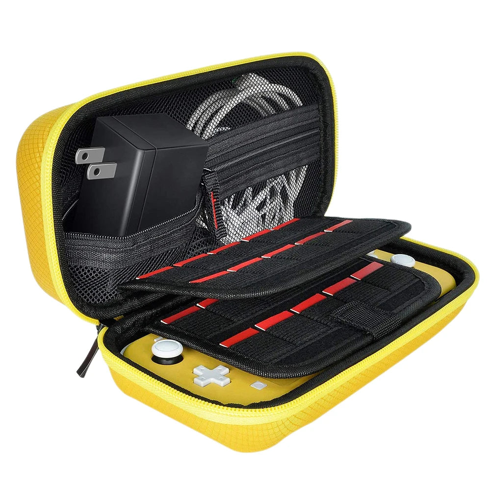 Travel Handbag Nylon EVA Hard Carrying Storage Case Thickened Scratch-resistant Double Compartment Dustproof for Switch Lite