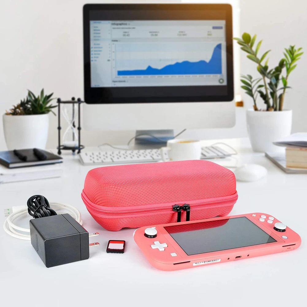 Travel Handbag Nylon EVA Hard Carrying Storage Case Thickened Scratch-resistant Double Compartment Dustproof for Switch Lite