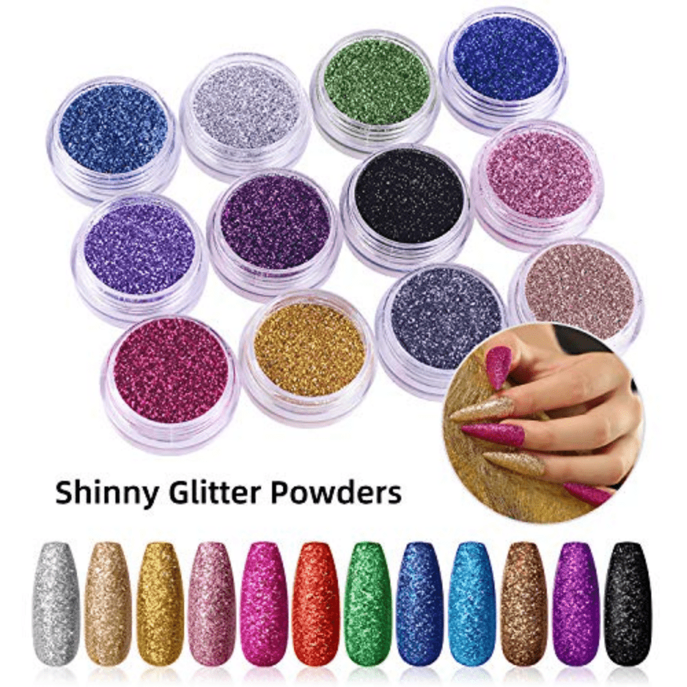 23 In 1 Acrylic Nail Kit For Beginners 12 Color Glitter Acrylic Powder White Clear Pinkish Acrylic Powder Nails Extension Nails Kit Acrylic Set Manicure Tools Acrylic Supplies For Women