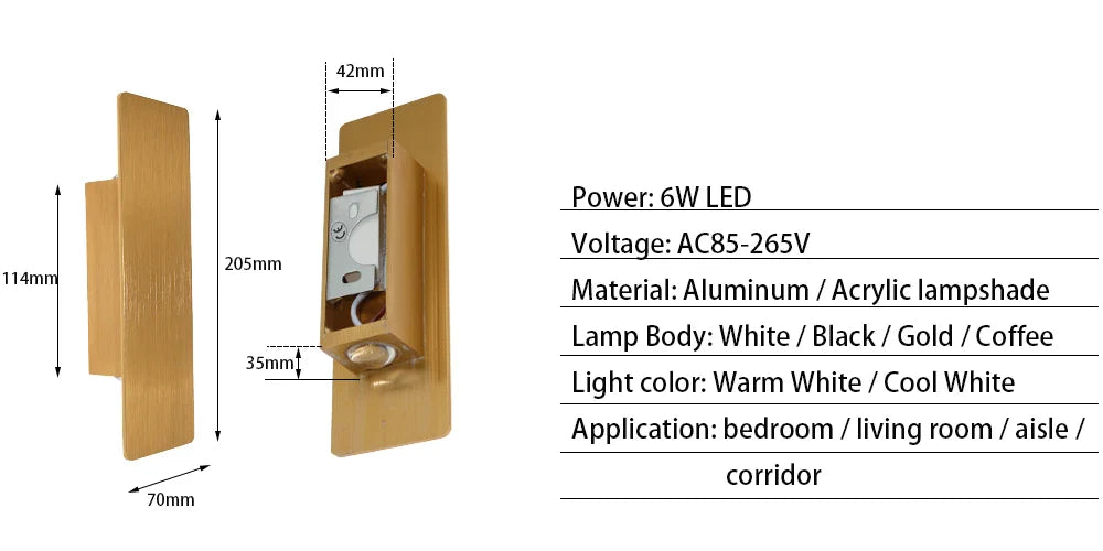Modern Simple 6W LED