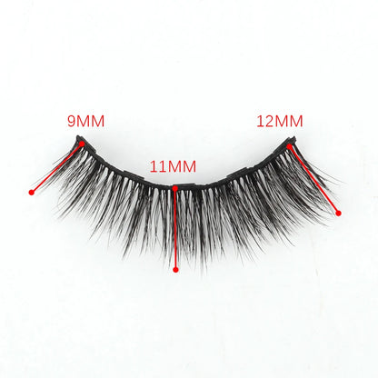 Magnetic Eyelashes 3D Mink Eyelashes Magnetic Eyeliner Magnetic Lashes Short False Lashes Lasting Handmade Eyelash Makeup Tools