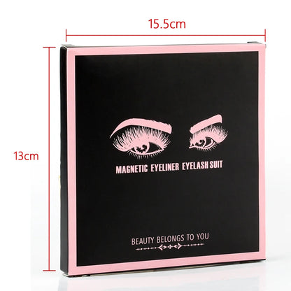 Magnetic Eyelashes 3D Mink Eyelashes Magnetic Eyeliner Magnetic Lashes Short False Lashes Lasting Handmade Eyelash Makeup Tools