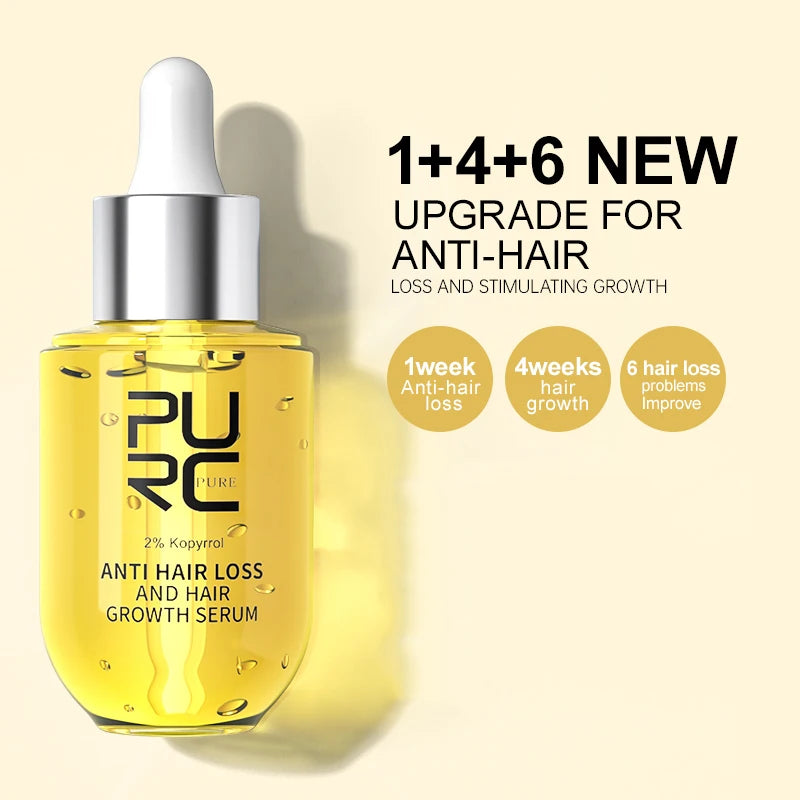 PURC Hair Growth Serum for Men Women Ginger Hair Regrowth Thicken Thinning Hair Loss Treatment Hair Care