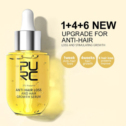 PURC Hair Growth Serum for Men Women Ginger Hair Regrowth Thicken Thinning Hair Loss Treatment Hair Care