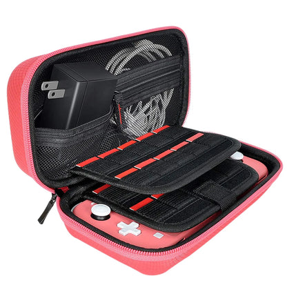 Travel Handbag Nylon EVA Hard Carrying Storage Case Thickened Scratch-resistant Double Compartment Dustproof for Switch Lite