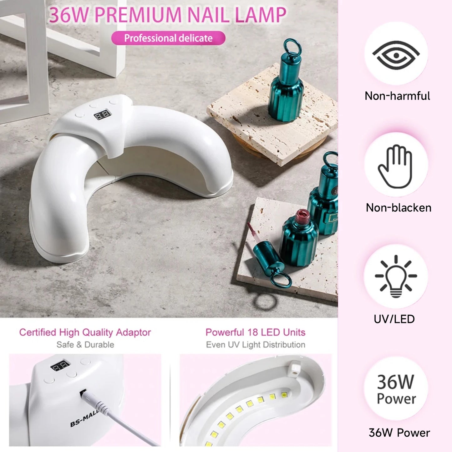 Nail Laser Fungus Device for Multiple Toenails & fingernails Nail Repair Solution for Damaged and Discolored Nails for Home Use