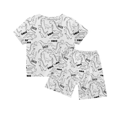 Children's Pajama Party DIY Graffiti Simple Drawing Home Clothes Colorable Two Piece Pajama Set Kids DIY Coloring Clothing