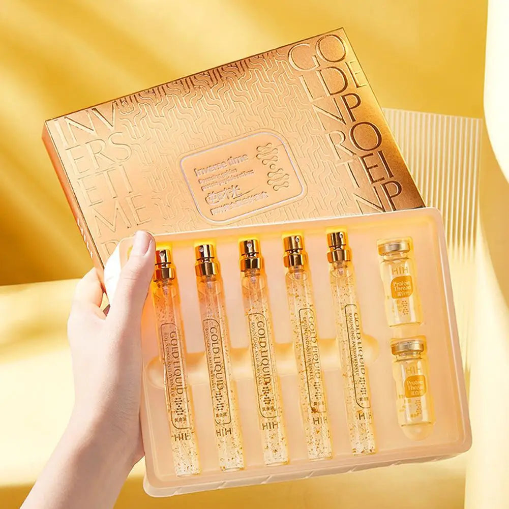Korea 24k Care Serum Active Collagen Silk Care Lifting Firming Set Hyaluronan Silk Line Moisturizing Essence Firming Skin Care