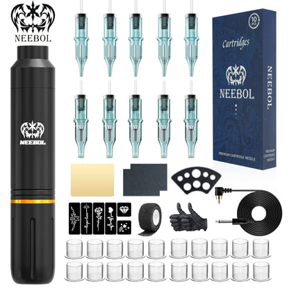 Tattoo kit includes tattoo machine