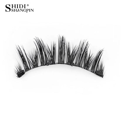 1 Pair Magnetic Eyelashes Set Reusable Easy to use Eyelash Extension Tools Natural Curler False Eyelashes With Magnetic Tweezers