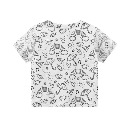 Children's Pajama Party DIY Graffiti Simple Drawing Home Clothes Colorable Two Piece Pajama Set Kids DIY Coloring Clothing