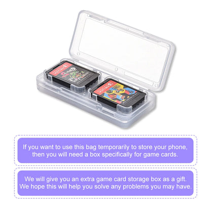 Switch Carrying Case for NS Switch Lite Portable Travel Game Storage Case with Embroidery Stickers DIY Unique Game Bag